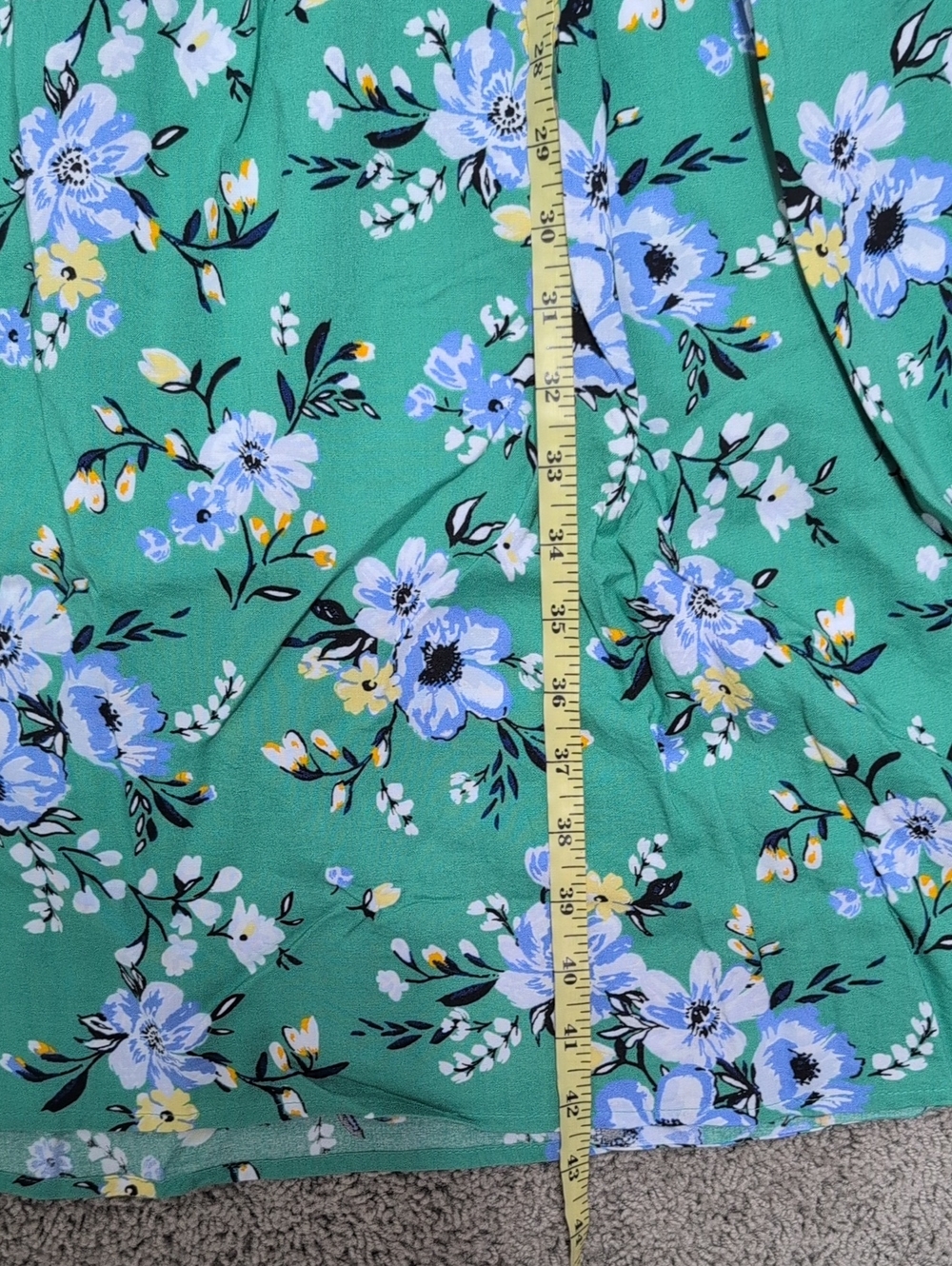 Croft & Barrow Floral Sleeveless Dress with Smocked Bodice Size Large - Picture 7 of 8